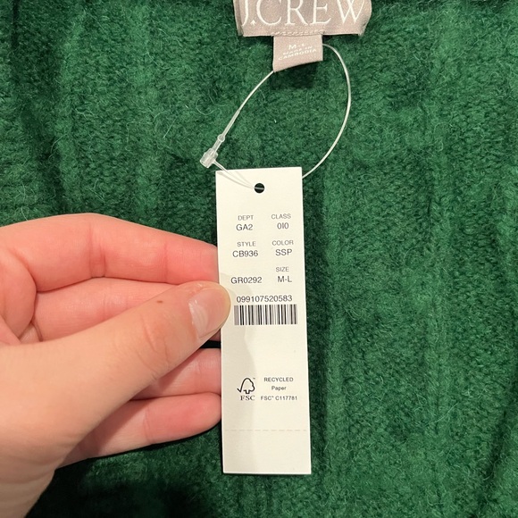 j.crew relaxed cable knit cardigan sweater | size m-L - Picture 5 of 6